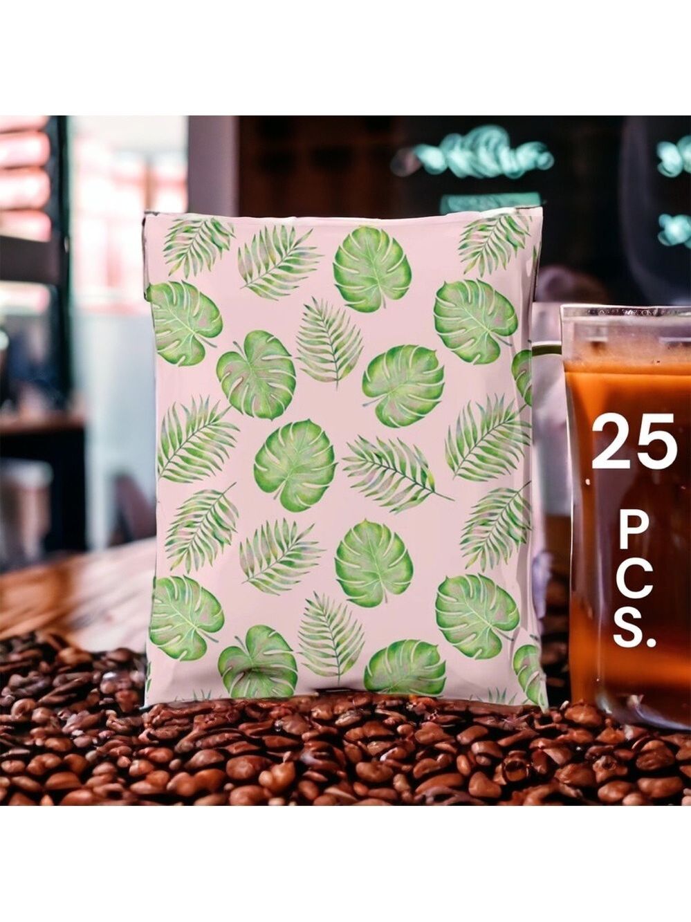25 10X13 Poly Mailers Palm Leaves, Shipping Envelopes PRICE IS FIRM - Picture 7 of 16